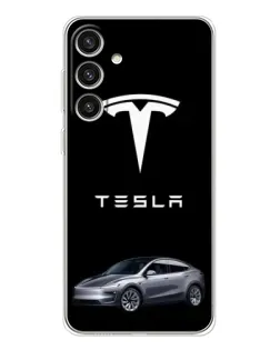 Чехол для Samsung Galaxy S25 Plus с картинкой «Tesla Model Y»
