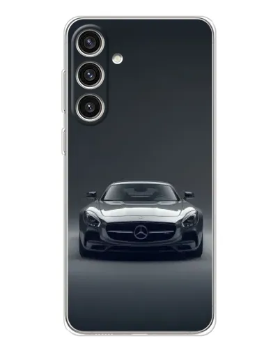 Чехол для Samsung Galaxy S25 Plus с картинкой «Mercedes на черном»