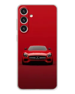 Чехол для Samsung Galaxy S25 Plus с картинкой «Красный Mercedes AMG»
