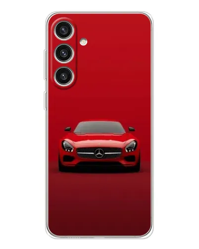 Чехол для Samsung Galaxy S25 Plus с картинкой «Красный Mercedes AMG»