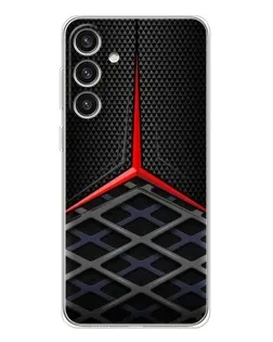 Чехол для Samsung Galaxy S25 Plus с картинкой «Mercedes Carbon Grid»