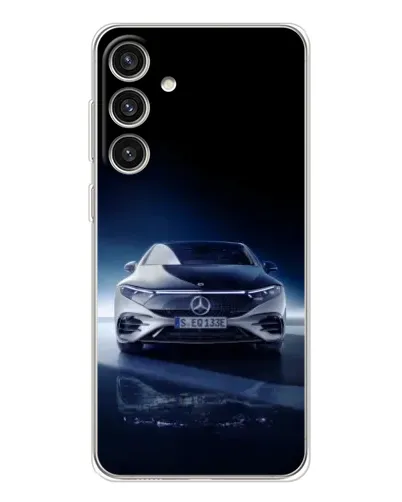 Чехол для Samsung Galaxy S25 Plus с картинкой «Ночной Mercedes EQ»