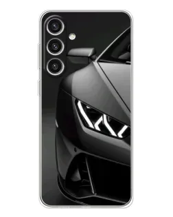Чехол для Samsung Galaxy S25 Plus с картинкой «Lamborghini фары детализация»