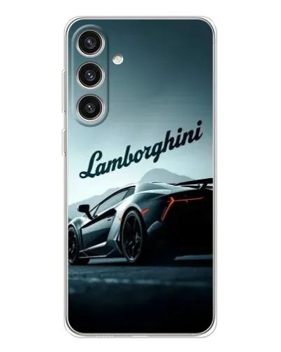 Чехол для Samsung Galaxy S25 Plus с картинкой «Классическая надпись Lamborghini»