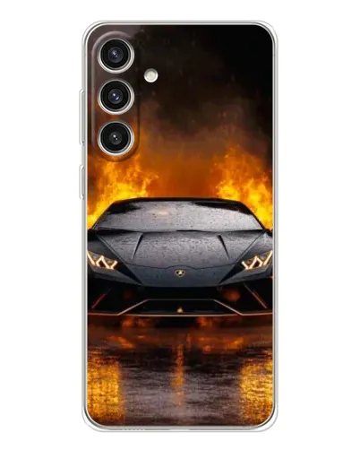 Чехол для Samsung Galaxy S25 Plus с картинкой «Lamborghini в огне»