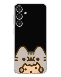Чохол для Samsung Galaxy S25 Plus з картинкою «Пушин на чорному»