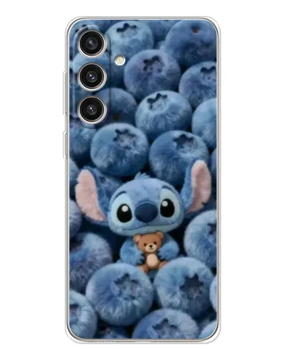 Чехол для Samsung Galaxy S25 Plus с картинкой «Стич и голубика»