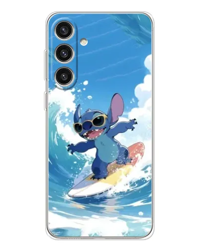 Чехол для Samsung Galaxy S25 Plus с картинкой «Стич на волне»