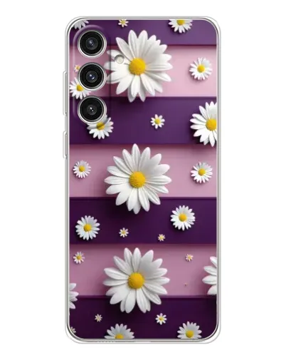 Чохол для Samsung Galaxy S25 Plus з картинкою «Ромашки на фіолетовому» Чохол для Samsung Galaxy S25 Plus з картинкою «Ромашки на фіолетовому»