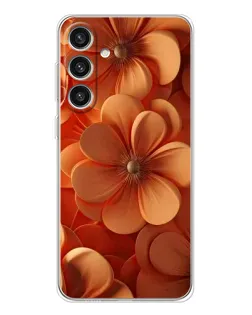 Чохол для Samsung Galaxy S25 Plus з картинкою «Помаранчева макро квітка»