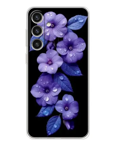 Чохол для Samsung Galaxy S25 Plus з картинкою «Фіолетові квіти з росою» Чохол для Samsung Galaxy S25 Plus з картинкою «Фіолетові квіти з росою»