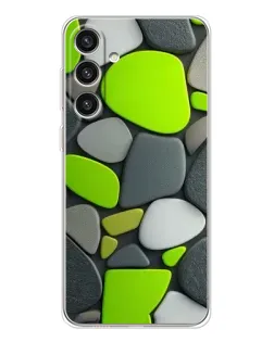 Чехол для Samsung Galaxy S25 Plus с картинкой «Яркая неоновая галька»