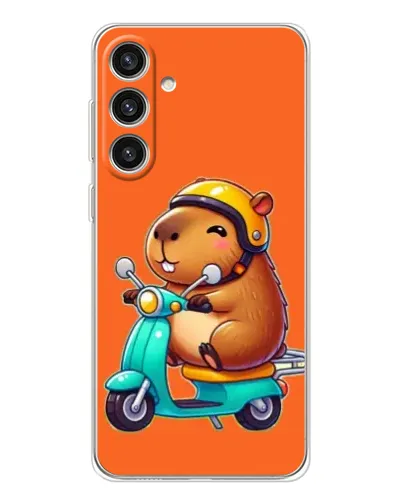 Чехол для Samsung Galaxy S25 Plus с картинкой «Капибара на скутере» Чехол для Samsung Galaxy S25 Plus с картинкой «Капибара на скутере»