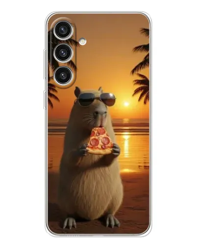 Чехол для Samsung Galaxy S25 Plus с картинкой «Капибара с пиццей» Чехол для Samsung Galaxy S25 Plus с картинкой «Капибара с пиццей»