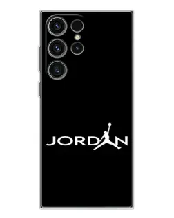 Чехол для Samsung Galaxy S25 Ultra с картинкой «Jordan White Logo»