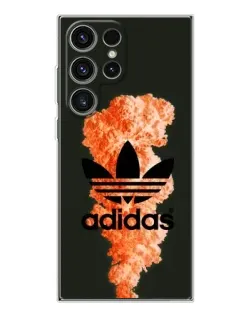 Чехол для Samsung Galaxy S25 Ultra с картинкой «Оранжевый дым Adidas»