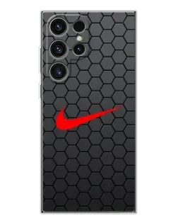 Чехол для Samsung Galaxy S25 Ultra с картинкой «Nike — карбоновая сетка»
