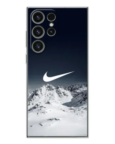 Чехол для Samsung Galaxy S25 Ultra с картинкой «Nike — зимние горы» Чехол для Samsung Galaxy S25 Ultra с картинкой «Nike — зимние горы»