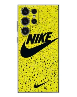 Чехол для Samsung Galaxy S25 Ultra с картинкой «Желтый текстурный Nike»