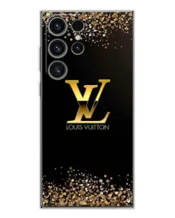 Чехол для Samsung Galaxy S25 Ultra с картинкой «LV — золотые искры»