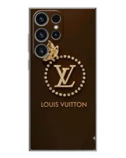 Чехол для Samsung Galaxy S25 Ultra с картинкой «LV — золотая печать»