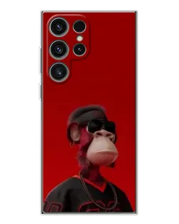 Чехол для Samsung Galaxy S25 Ultra с картинкой «Bored Ape в красном»