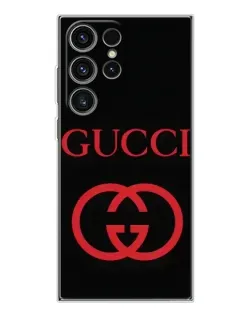 Чехол для Samsung Galaxy S25 Ultra с картинкой «Gucci — красный логотип»