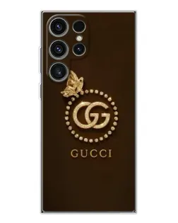 Чехол для Samsung Galaxy S25 Ultra с картинкой «Gucci — золотая бабочка»