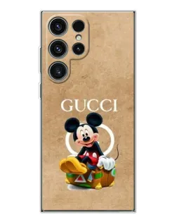 Чехол для Samsung Galaxy S25 Ultra с картинкой «Микки Маус Gucci — крафт»