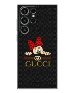 Чехол для Samsung Galaxy S25 Ultra с картинкой «Минни Маус Gucci — черный»