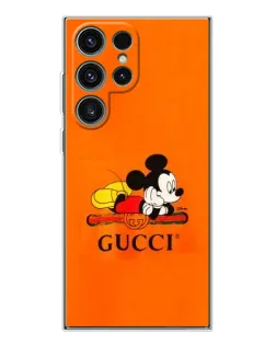 Чохол для Samsung Galaxy S25 Ultra з картинкою «Міккі Маус Gucci — помаранч»
