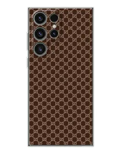 Чохол для Samsung Galaxy S25 Ultra з картинкою «Gucci — шоколадна сітка»