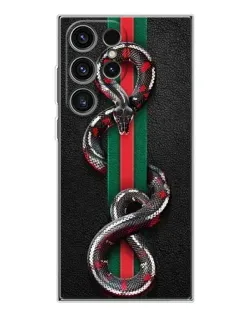 Чохол для Samsung Galaxy S25 Ultra з картинкою «Gucci — змія на смузі»