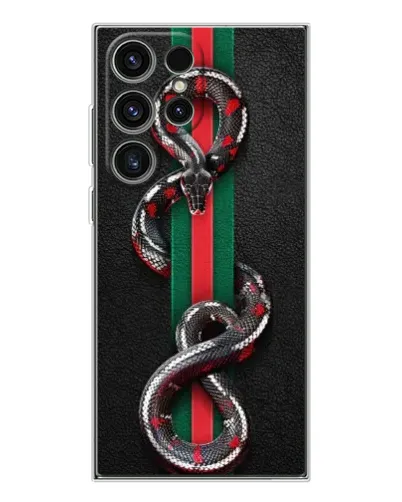 Чохол для Samsung Galaxy S25 Ultra з картинкою «Gucci — змія на смузі» Чохол для Samsung Galaxy S25 Ultra з картинкою «Gucci — змія на смузі»