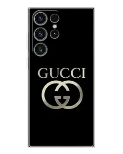 Чохол для Samsung Galaxy S25 Ultra з картинкою «Gucci — золото на чорному»