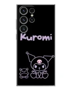 Чехол для Samsung Galaxy S25 Ultra с картинкой «Kuromi — черный минимализм»