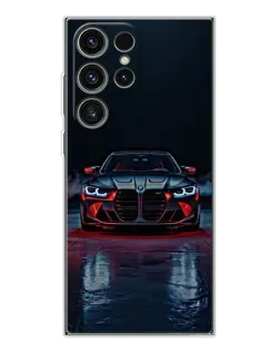 Чехол для Samsung Galaxy S25 Ultra с картинкой «BMW на мокрой дороге»