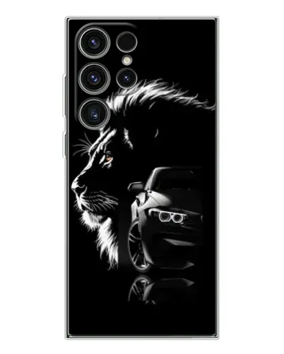 Чехол для Samsung Galaxy S25 Ultra с картинкой «BMW и лев» Чехол для Samsung Galaxy S25 Ultra с картинкой «BMW и лев»