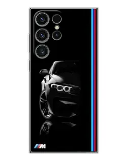 Чехол для Samsung Galaxy S25 Ultra с картинкой «Силуэт BMW в темноте»