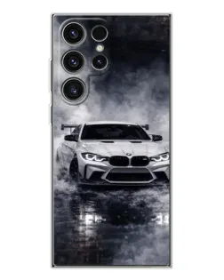 Чехол для Samsung Galaxy S25 Ultra с картинкой «BMW сквозь туман»