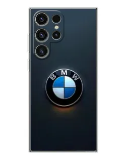 Чехол для Samsung Galaxy S25 Ultra с картинкой «Логотип BMW — минимализм»