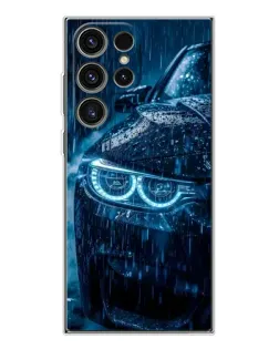 Чехол для Samsung Galaxy S25 Ultra с картинкой «BMW под дождем»