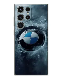Чехол для Samsung Galaxy S25 Ultra с картинкой «Логотип BMW — лед»