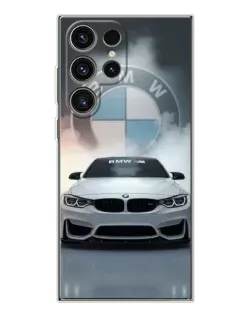Чехол для Samsung Galaxy S25 Ultra с картинкой «BMW в белом дыму»