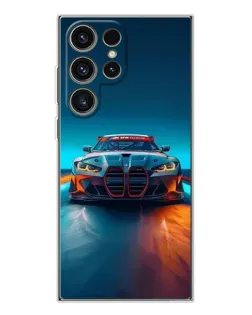 Чехол для Samsung Galaxy S25 Ultra с картинкой «BMW — огни неона»
