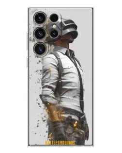 Чехол для Samsung Galaxy S25 Ultra с картинкой «PUBG — боец в пыли»