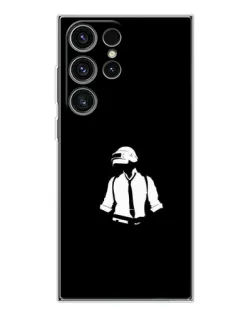 Чехол для Samsung Galaxy S25 Ultra с картинкой «PUBG — белый шлем»
