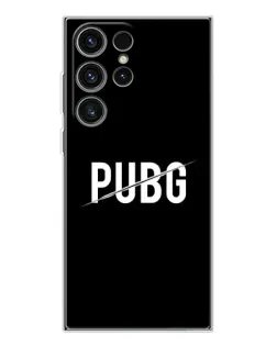 Чехол для Samsung Galaxy S25 Ultra с картинкой «PUBG — белый логотип»