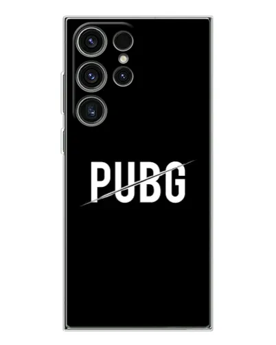 Чехол для Samsung Galaxy S25 Ultra с картинкой «PUBG — белый логотип»