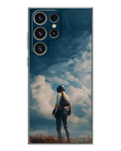 Чехол для Samsung Galaxy S25 Ultra с картинкой «Герой PUBG на скале»